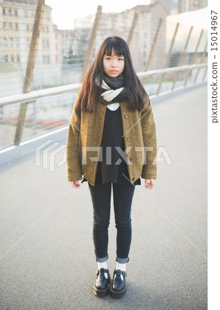 young beautiful asian hipster woman 15014967