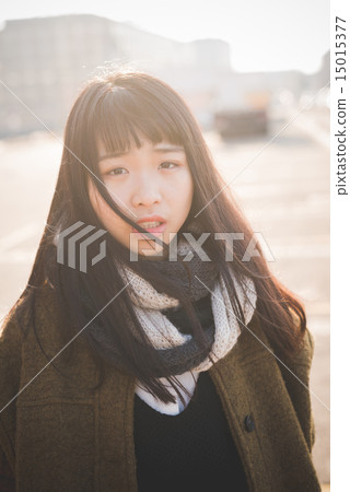 young beautiful asian hipster woman 15015377