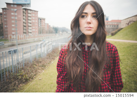 young beautiful long hair model woman young beautiful long hair model woman 15015594