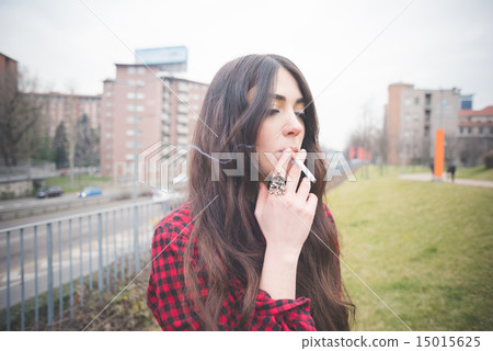 young beautiful long hair model woman 15015625