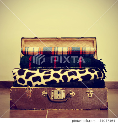 blankets in an old suitcase blankets in an old suitcase 15017364