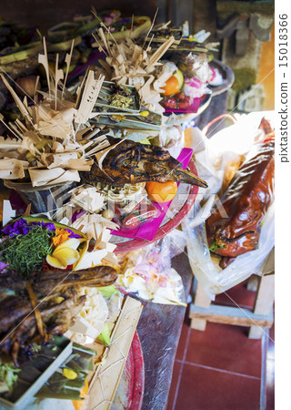 Balinese Galungan Festival Offerings to the Gods  15018366