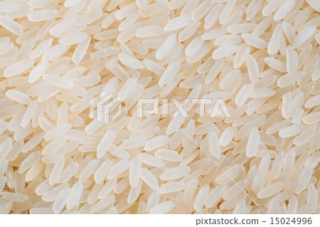 White Long Rice Background, Uncooked Raw Cereals 15024996