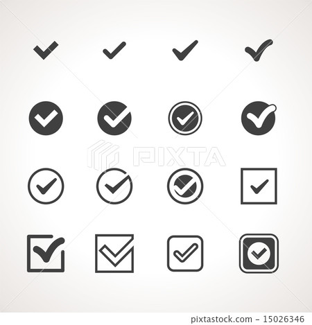 Vector Tick Check Mark Icon Set Vector Tick Check Mark Icon Set 15026346