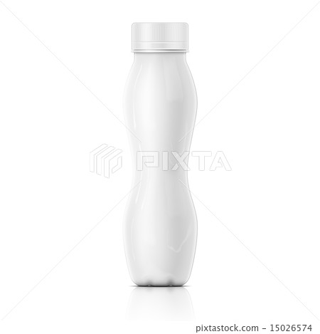 Tall white yougurt bottle template. 15026574