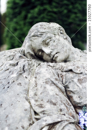 Old statue on grave in the Lychakivskyj cemetery of Lviv, Ukrain Old statue on grave in the Lychakivskyj cemetery of Lviv, Ukrain 15027760