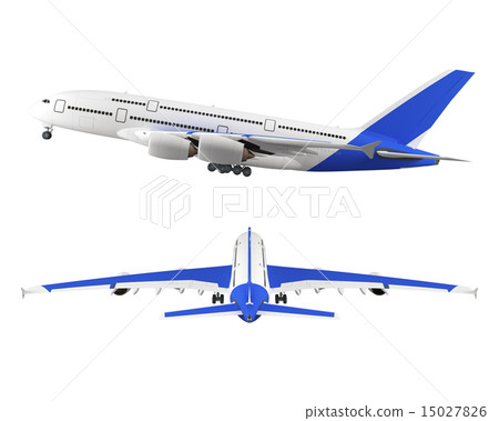 Passenger airplane isolated on white background 15027826
