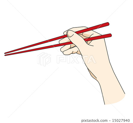 Hold chopsticks by hand Hold chopsticks by hand 15027940
