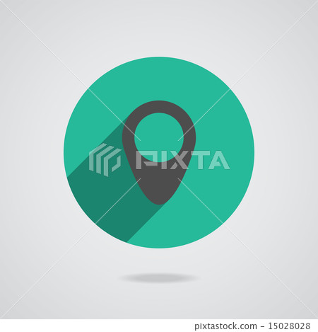 Map pointer flat single icon illustration. Map pointer flat single icon illustration. 15028028