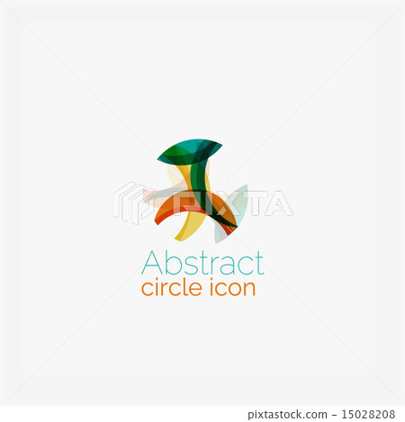 Clean elegant circle shaped abstract geometric logo. Universal for any idea 15028208
