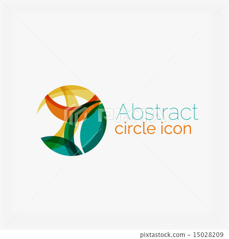 Clean elegant circle shaped abstract geometric logo. Universal for any idea 15028209