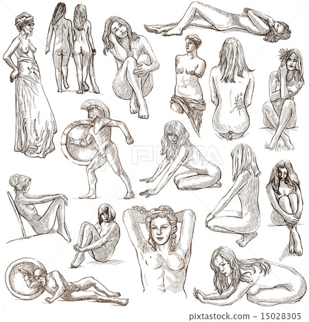 Nudity in Art - Hand drawings, Full sized pack 15028305