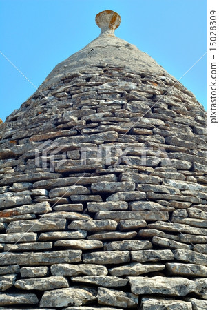 Detail of the cover ofa trullo, Alberobello Italy Detail of the cover ofa trullo, Alberobello Italy 15028309