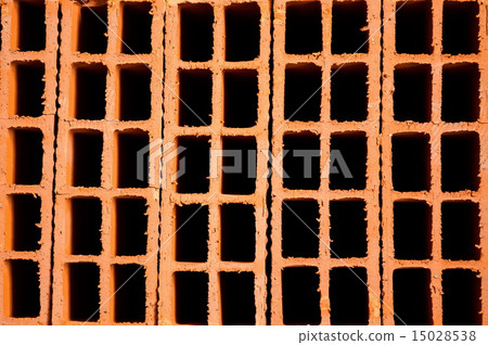 Hollow clay brick background Hollow clay brick background 15028538