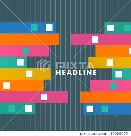 Vector illustration of abstract squares and lines 15029075