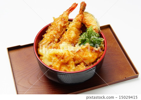米飯和油炸魚碗 15029415
