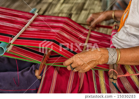 Woman working at the loom. thai national crafts. Woman working at the loom. thai national crafts. 15030283
