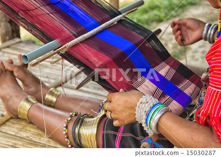 Woman working at the loom. thai national crafts. Woman working at the loom. thai national crafts. 15030287