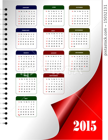 Calendar 2015 with dairy page image Calendar 2015 with dairy page image 15032131