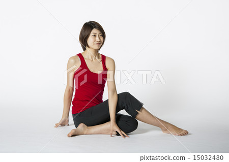 Female exercise yoga stretch sports 15032480