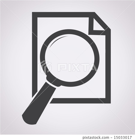 Document and Magnifying Glass Icon 15033017