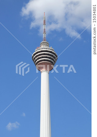 KL tower with blue skies and clouds 15034801