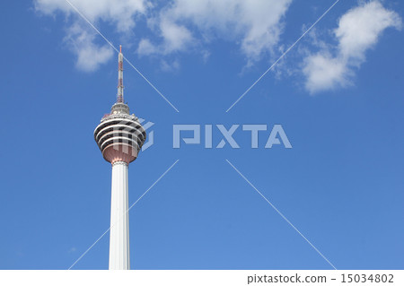 KL tower with blue skies and clouds 15034802