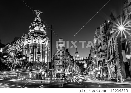 Gran Via in Madrid, Spain, Europe. Gran Via in Madrid, Spain, Europe. 15034813