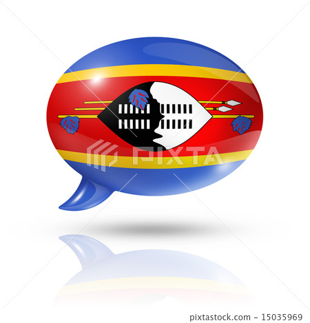 Swaziland flag speech bubble 15035969