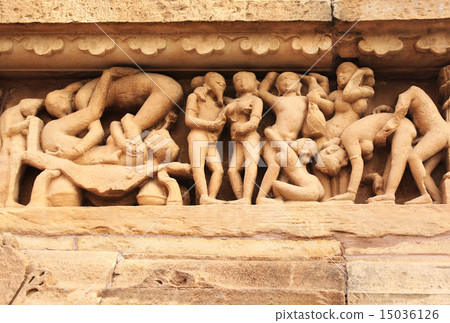 Famous erotic human sculptures, Khajuraho, India Famous erotic human sculptures, Khajuraho, India 15036126