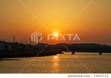 當地的日落 15037172