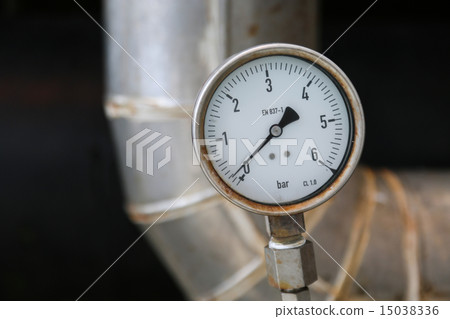 Pressure gauge on oil and gas process for monitor Pressure gauge on oil and gas process for monitor 15038336