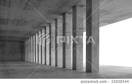 3d empty interior with concrete columns 3d empty interior with concrete columns 15038544