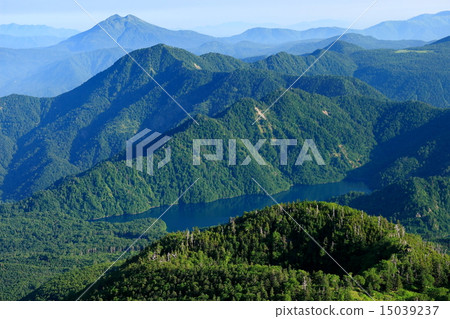 From Nikko Shirane volcano to Suganuma and Yukigake distant view 15039237