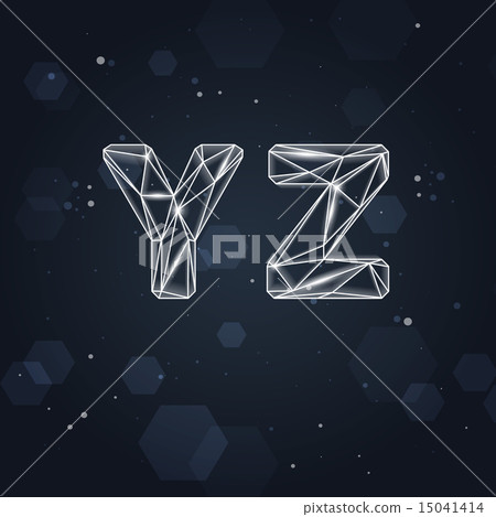 Vector Constellation Geometric Font Y-Z Vector Constellation Geometric Font Y-Z 15041414