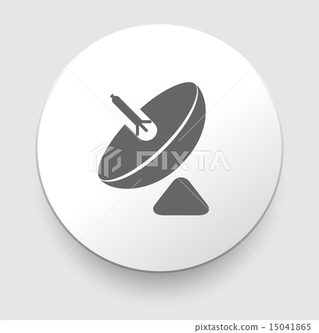 Parabolic antenna Icon Isolated on White 15041865
