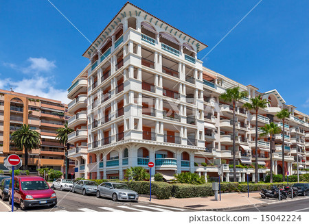 Modern residential complex in Menton, France. Modern residential complex in Menton, France. 15042224