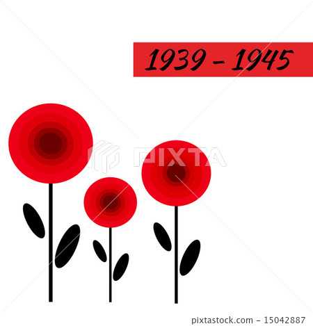 Red poppy card. Red poppy card. 15042887