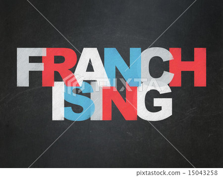 Finance concept: Franchising on School Board background 15043258