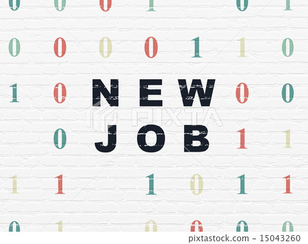 Finance concept: New Job on wall background Finance concept: New Job on wall background 15043260