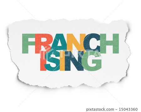 Finance concept: Franchising on Torn Paper background Finance concept: Franchising on Torn Paper background 15043360