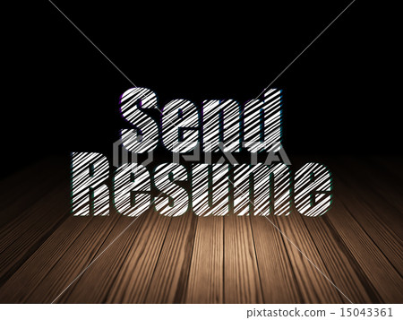 Finance concept: Send Resume in grunge dark room Finance concept: Send Resume in grunge dark room 15043361