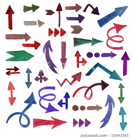 Vector Watercolor Arrows - Stock Illustration [15043565] - PIXTA