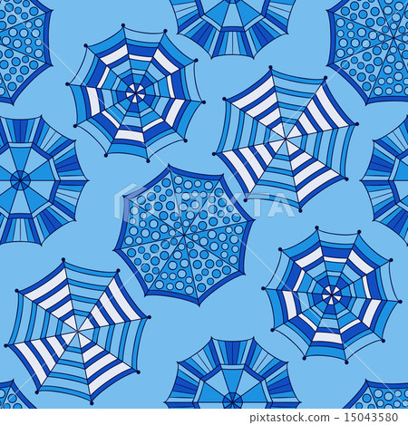 Vector Seamless  Pattern with Umbrellas 15043580