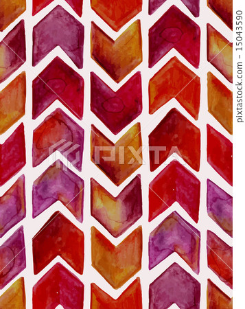 Vector Seamless Watercolor Geometric  Pattern 15043590