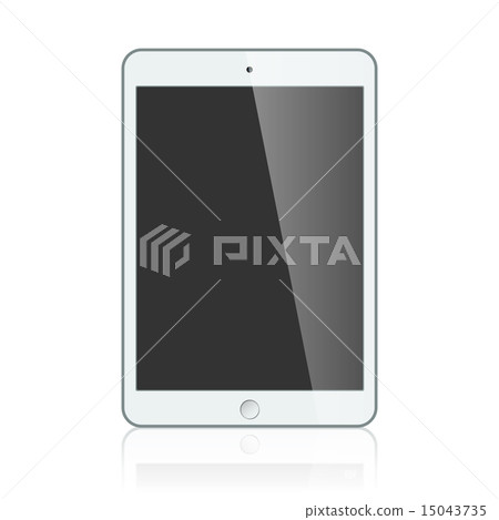 Black business tablet isolated on white background Black business tablet isolated on white background 15043735