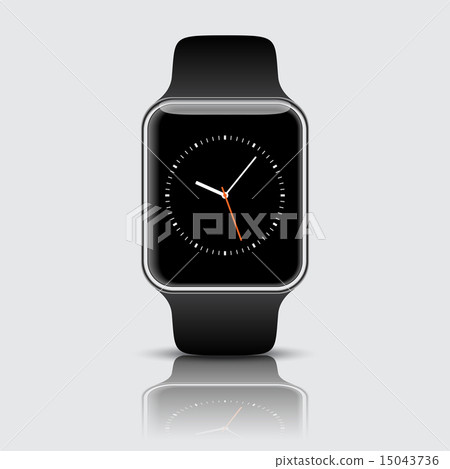 Smart watch isolated with icons on white background illustration. Smart watch isolated with icons on white background illustration. 15043736