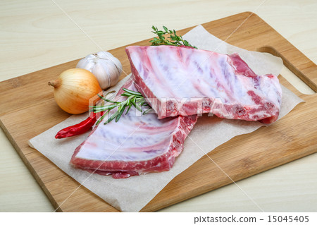 Raw pork ribs Raw pork ribs 15045405