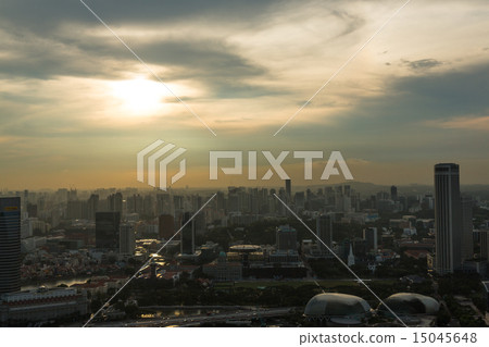 View of Singapore city skyline 15045648