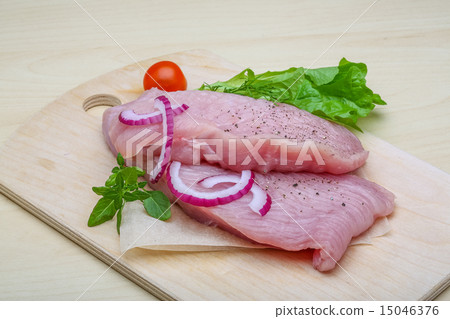 Raw turkey steak Raw turkey steak 15046376